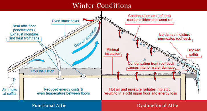 insulation diagram winter conditions